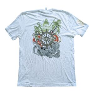 Nine Line White Nautical "Make Life Your Beach" Graphic Tee